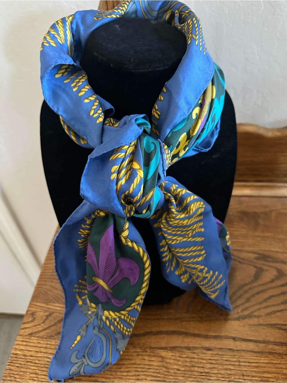 Ellen Tracy Family Crest Silk Scarf